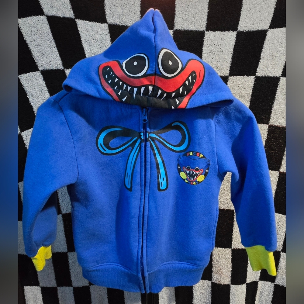 Huggy Wuggy Poppy Playtime character hoodie size XS 5/6